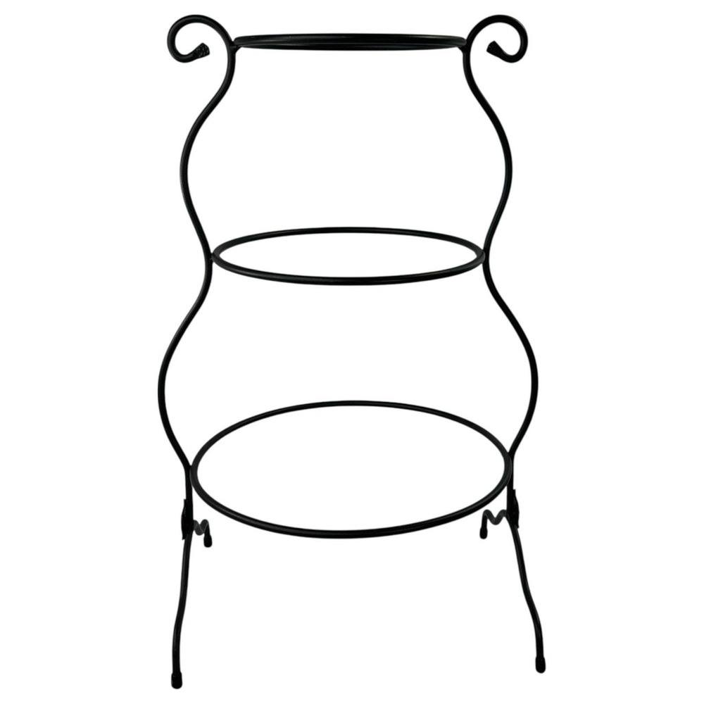 Longaberger Foundry MIXING BOWL STAND 3 Tier Black Wrought Iron - Picture 4 of 12